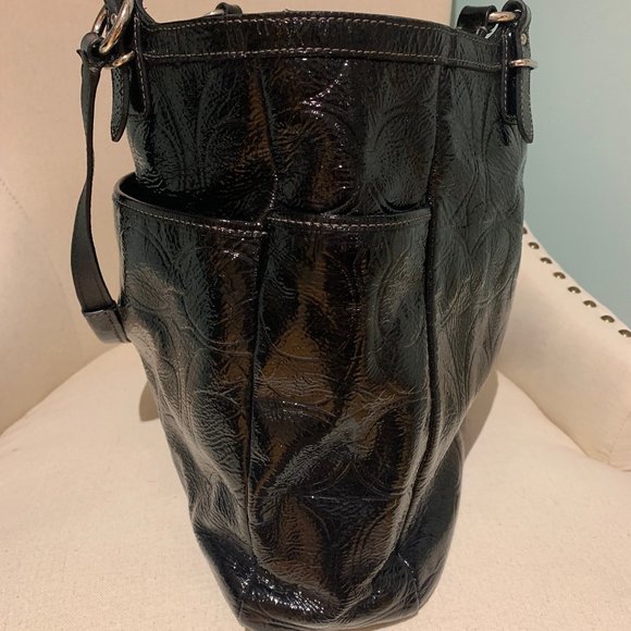 Coach  Black Patent Leather Tote - Picture 9 of 10